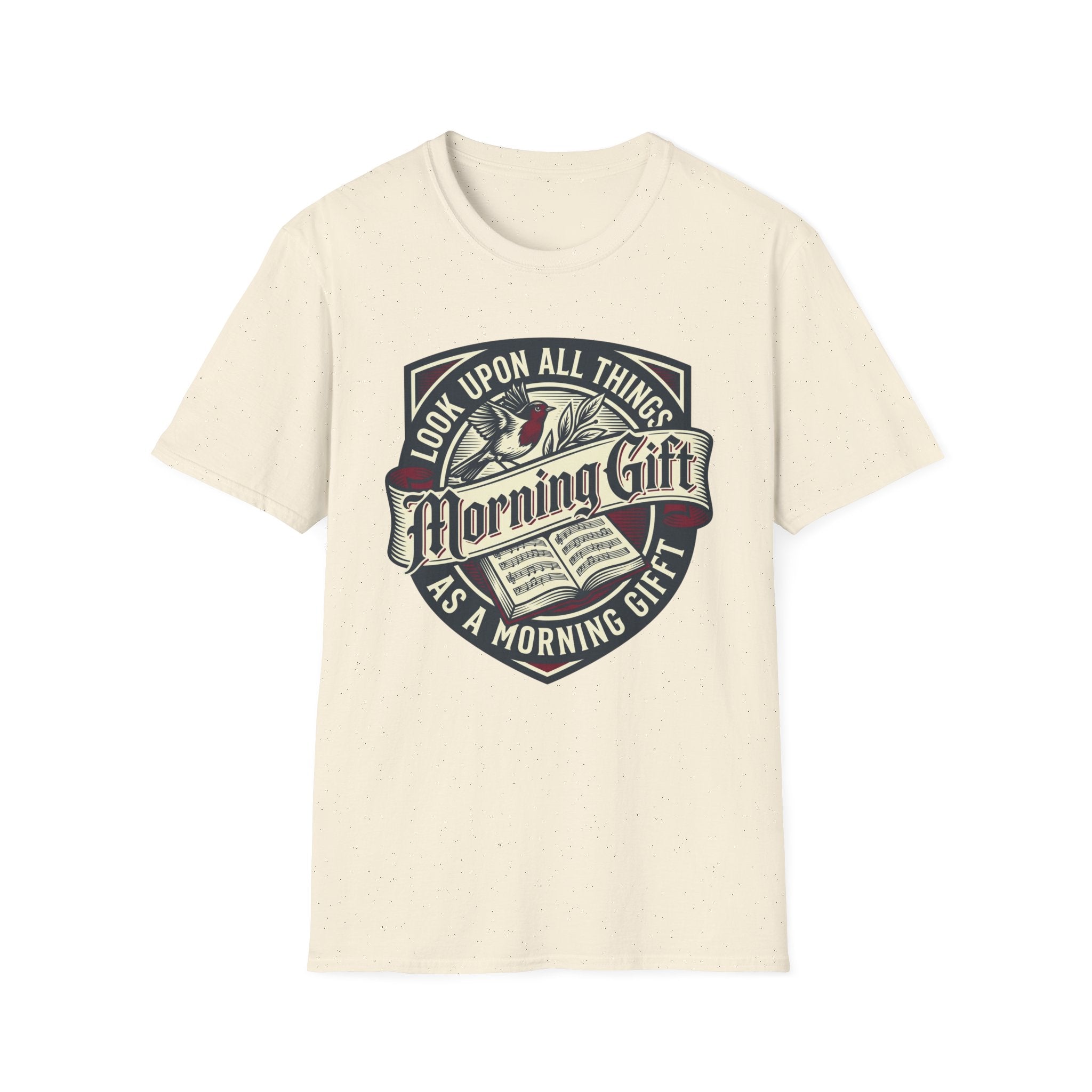 Morning Gift homeschool mom graphic t-shirt with a warm homeschool-inspired graphic with thoughtful lettering