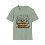 Ideas Grow Here homeschool mom graphic t-shirt with a warm homeschool-inspired graphic with thoughtful lettering