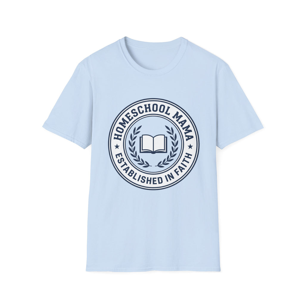 Homeschool Mama homeschool mom graphic t-shirt with a warm homeschool-inspired graphic with thoughtful lettering