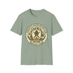 Charlotte Mason Nature Club homeschool mom graphic t-shirt with a Charlotte Mason-inspired design with books, nature details, and vintage homeschool charm