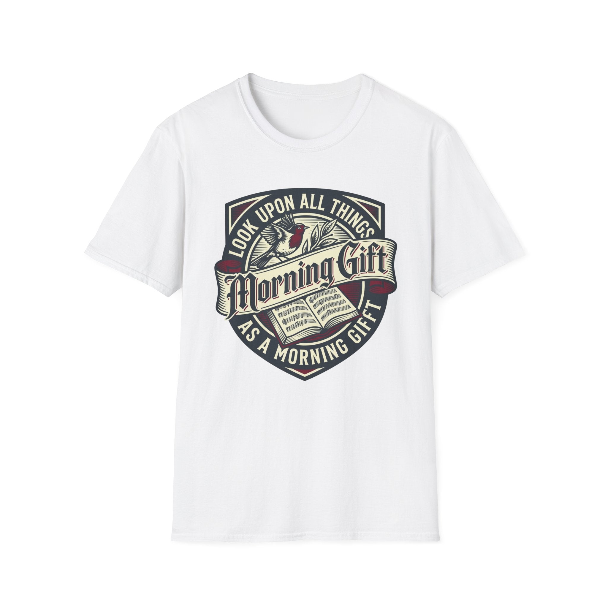 Morning Gift homeschool mom graphic t-shirt with a warm homeschool-inspired graphic with thoughtful lettering