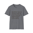 Barefoot Days Check List T-Shirt