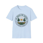 By Grace We Gather homeschool mom graphic t-shirt with a gathered-at-home inspired graphic with books, florals, and cozy family learning details