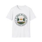 By Grace We Gather homeschool mom graphic t-shirt with a gathered-at-home inspired graphic with books, florals, and cozy family learning details