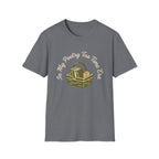 In My Poetry Tea Time Era homeschool mom t-shirt with books and tea basket graphic
