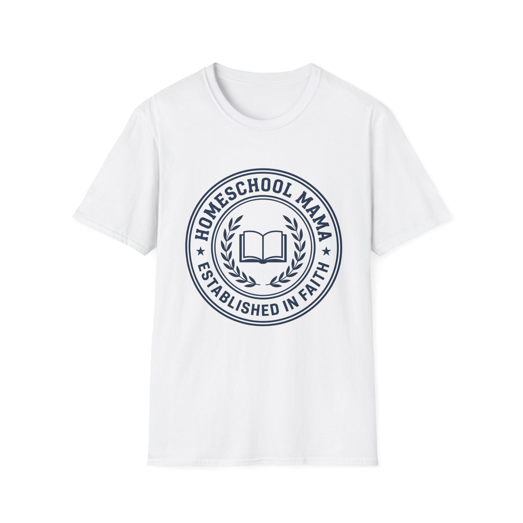 Homeschool Mama homeschool mom graphic t-shirt with a warm homeschool-inspired graphic with thoughtful lettering