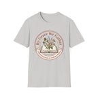 By Grace homeschool mom graphic t-shirt with a faith-filled homeschool design with gentle lettering and classic illustrative details