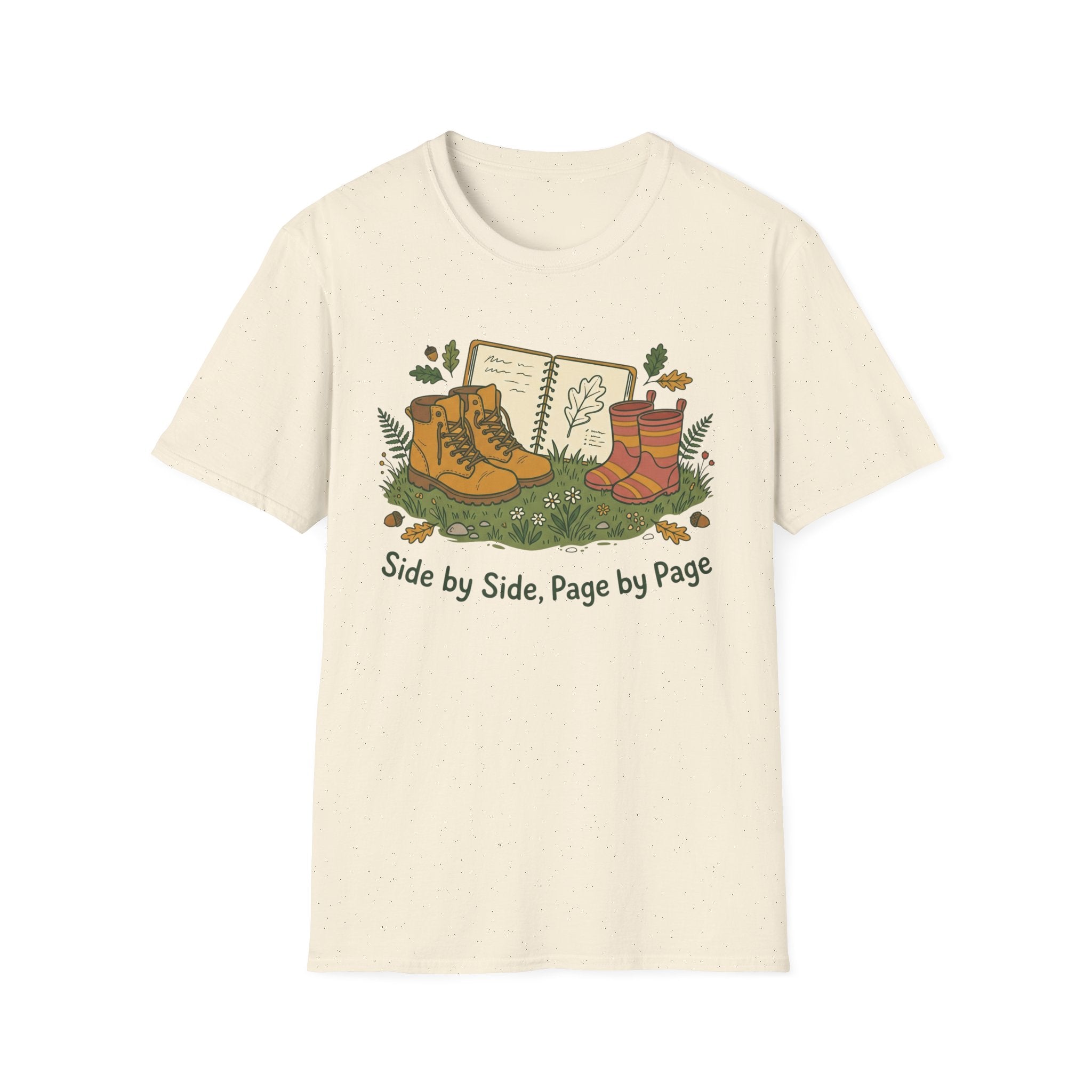 Side By Side homeschool mom graphic t-shirt with a warm homeschool-inspired graphic with thoughtful lettering