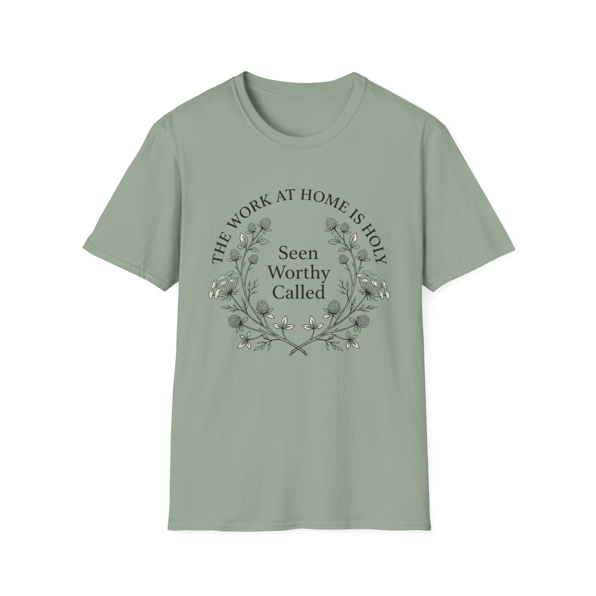 Seen Worthy Called homeschool mom graphic t-shirt with a warm homeschool-inspired graphic with thoughtful lettering