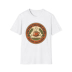 Poetry Tea Time Club homeschool mom graphic t-shirt with a cozy poetry teatime graphic with tea, books, and vintage homeschool charm