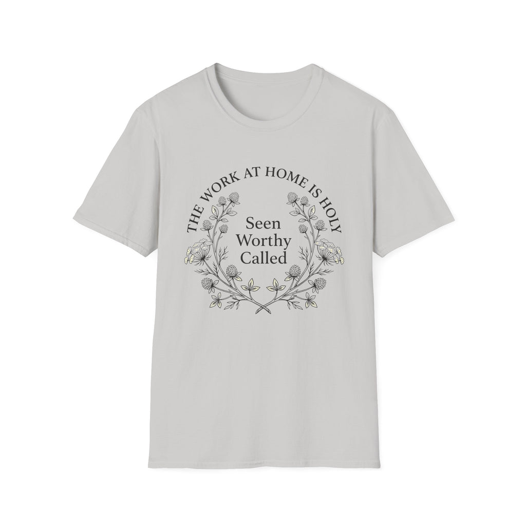 Seen Worthy Called homeschool mom graphic t-shirt with a warm homeschool-inspired graphic with thoughtful lettering