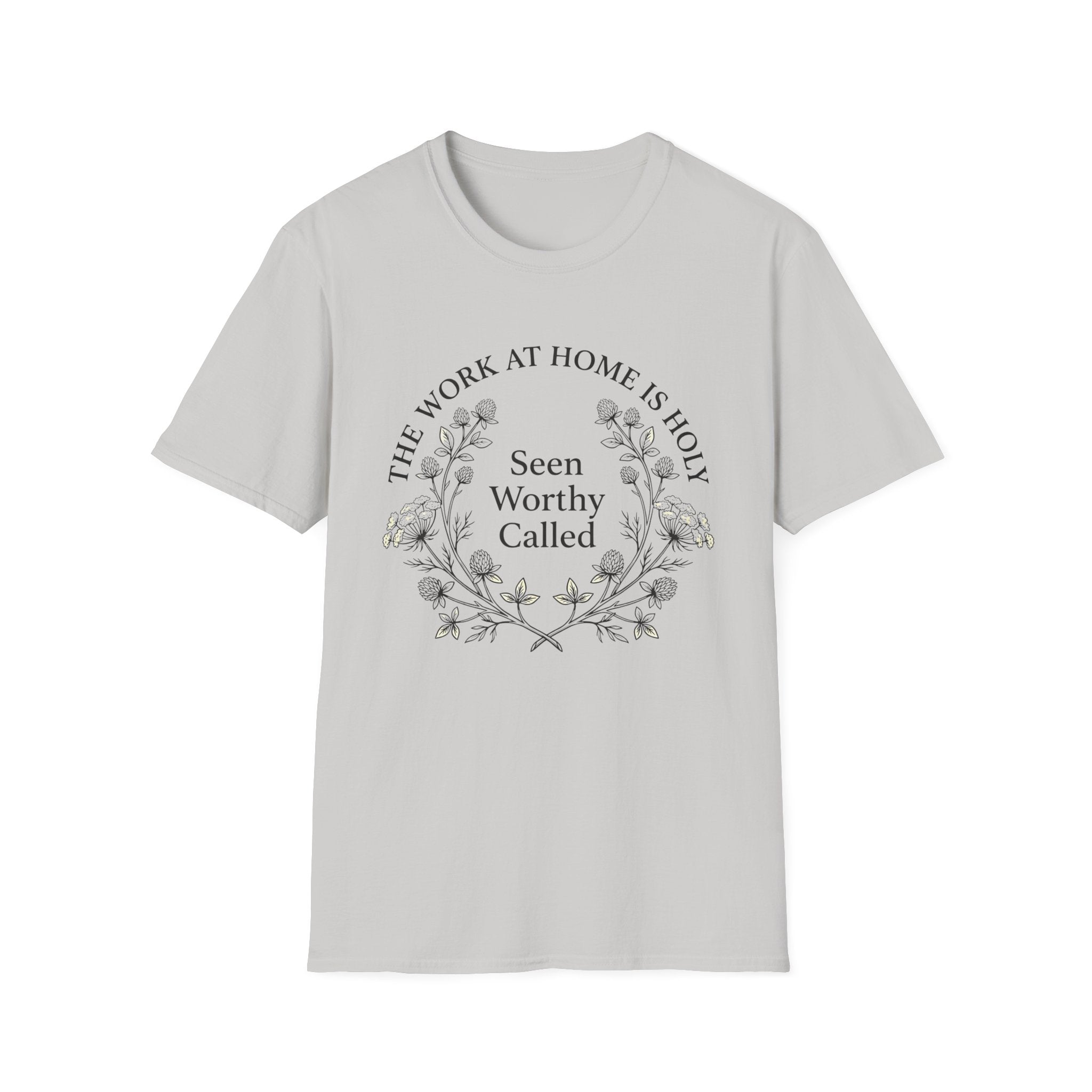 Seen Worthy Called homeschool mom graphic t-shirt with a warm homeschool-inspired graphic with thoughtful lettering