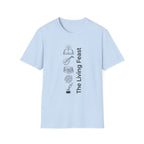 The Living Feast homeschool mom graphic t-shirt with a warm homeschool-inspired graphic with thoughtful lettering