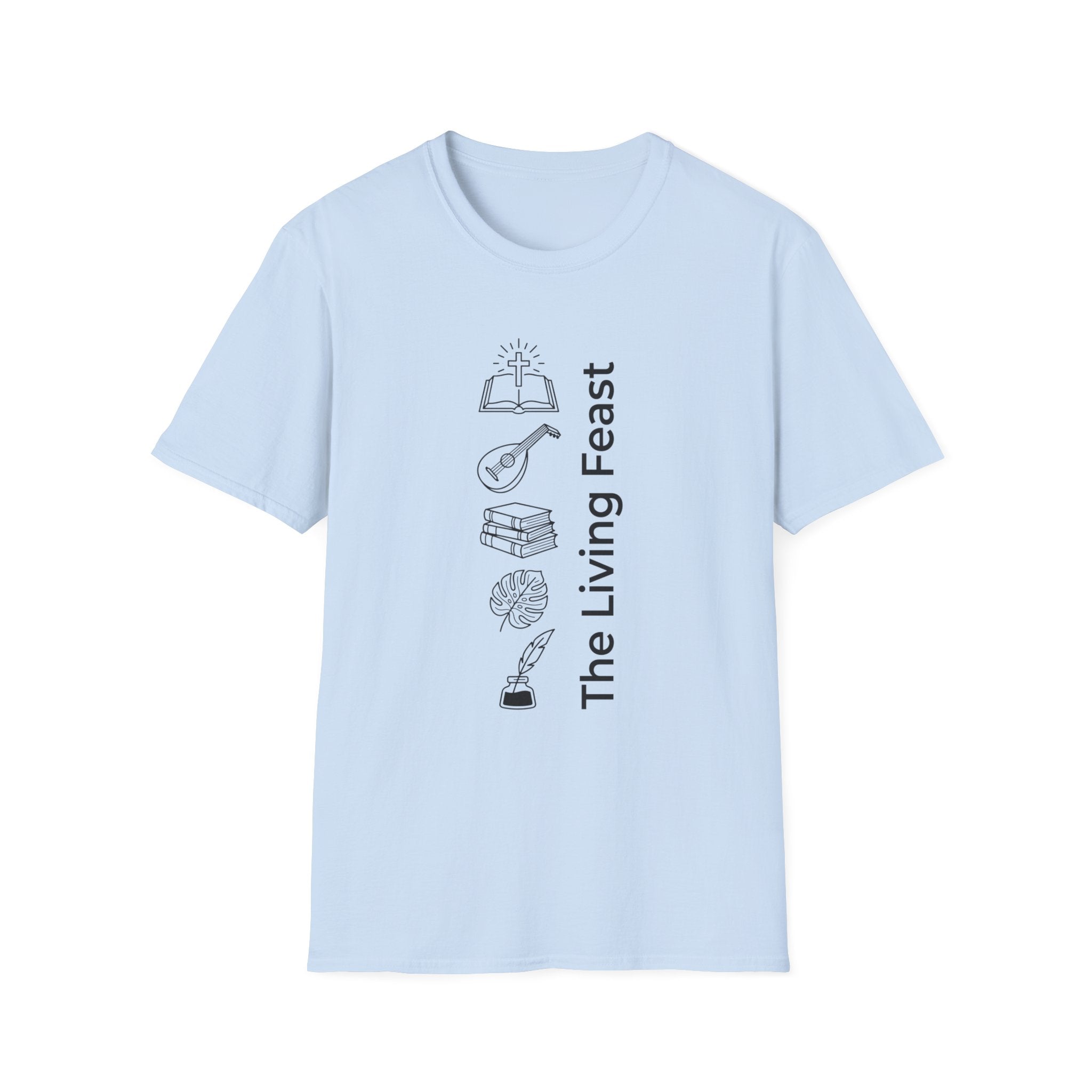The Living Feast homeschool mom graphic t-shirt with a warm homeschool-inspired graphic with thoughtful lettering
