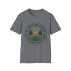 By Grace We Gather homeschool mom graphic t-shirt with a gathered-at-home inspired graphic with books, florals, and cozy family learning details