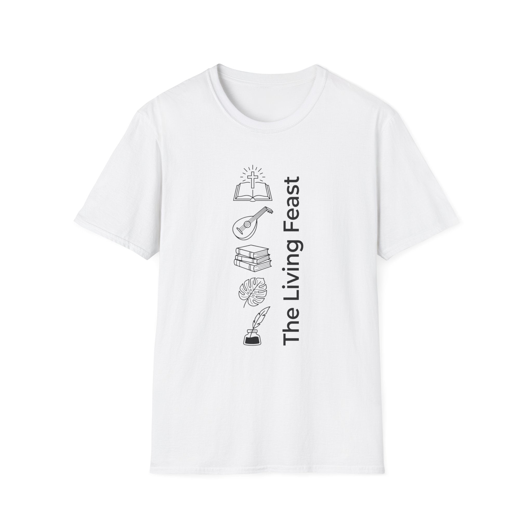 The Living Feast homeschool mom graphic t-shirt with a warm homeschool-inspired graphic with thoughtful lettering