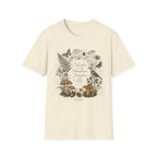 Education Is An Atmosphere homeschool mom graphic t-shirt with a Charlotte Mason-inspired design with books, nature details, and vintage homeschool charm