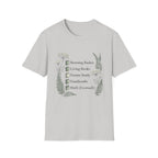 Homeschool Mom Check List homeschool mom graphic t-shirt with a playful checklist-style homeschool graphic with nature-inspired details