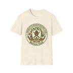 Charlotte Mason Nature Club homeschool mom graphic t-shirt with a Charlotte Mason-inspired design with books, nature details, and vintage homeschool charm