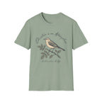 Education Is An Atmosphere T Shirt homeschool mom graphic t-shirt with a Charlotte Mason-inspired design with books, nature details, and vintage homeschool charm