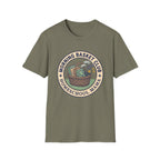 Morning Basket Club homeschool mom graphic t-shirt with a cozy morning basket-inspired design with books, gentle details, and home learning charm