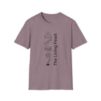 The Living Feast homeschool mom graphic t-shirt with a warm homeschool-inspired graphic with thoughtful lettering