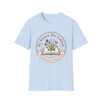 By Grace homeschool mom graphic t-shirt with a faith-filled homeschool design with gentle lettering and classic illustrative details