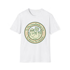 In My Unschooling Era homeschool mom graphic t-shirt with an adventurous homeschool graphic with nature, books, and outdoor learning energy