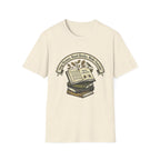 Sing Hymns, Read Books, Walk Outside homeschool mom graphic t-shirt with a faith-filled homeschool design with gentle lettering and classic illustrative details