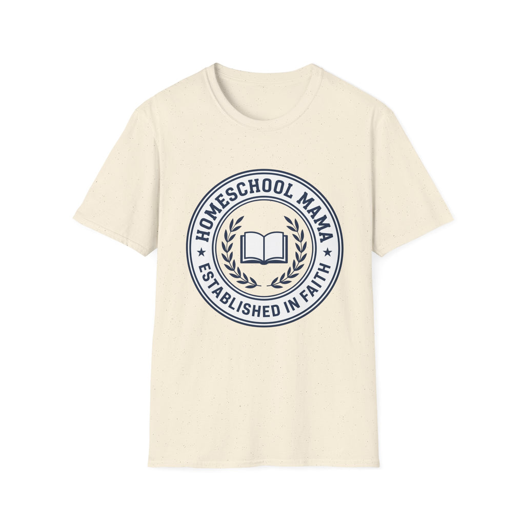 Homeschool Mama homeschool mom graphic t-shirt with a warm homeschool-inspired graphic with thoughtful lettering
