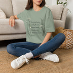 Homeschool Mom Check List homeschool mom graphic t-shirt with a playful checklist-style homeschool graphic with nature-inspired details