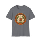 Poetry Tea Time Club homeschool mom graphic t-shirt with a cozy poetry teatime graphic with tea, books, and vintage homeschool charm