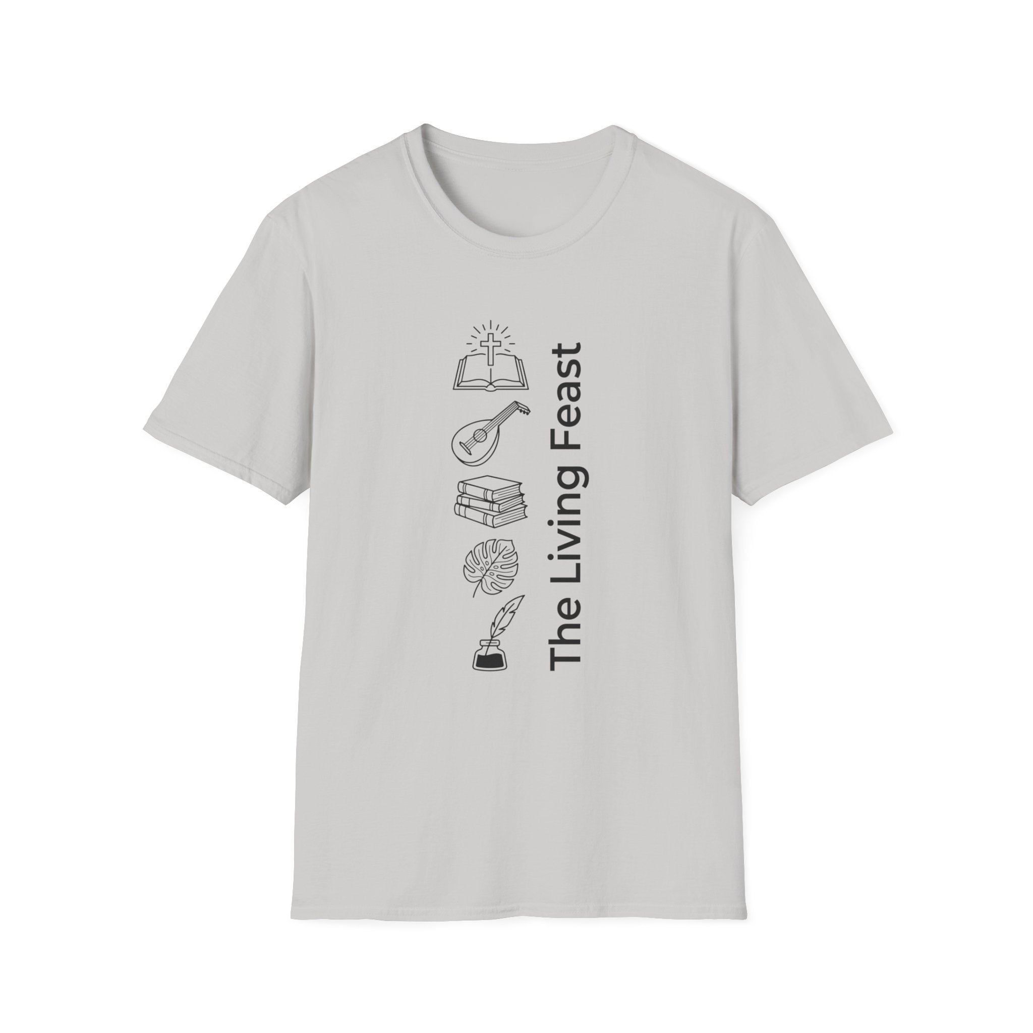 The Living Feast homeschool mom graphic t-shirt with a warm homeschool-inspired graphic with thoughtful lettering