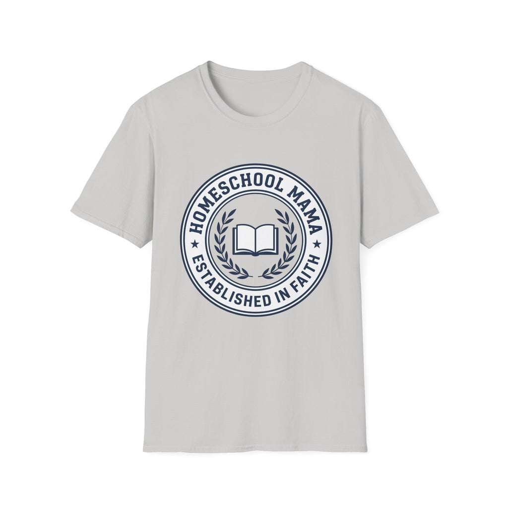 Homeschool Mama homeschool mom graphic t-shirt with a warm homeschool-inspired graphic with thoughtful lettering