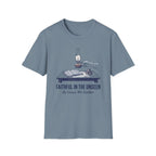 Faithful In The Unseen homeschool mom graphic t-shirt with a faith-filled homeschool design with gentle lettering and classic illustrative details