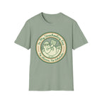 In My Unschooling Era homeschool mom graphic t-shirt with an adventurous homeschool graphic with nature, books, and outdoor learning energy