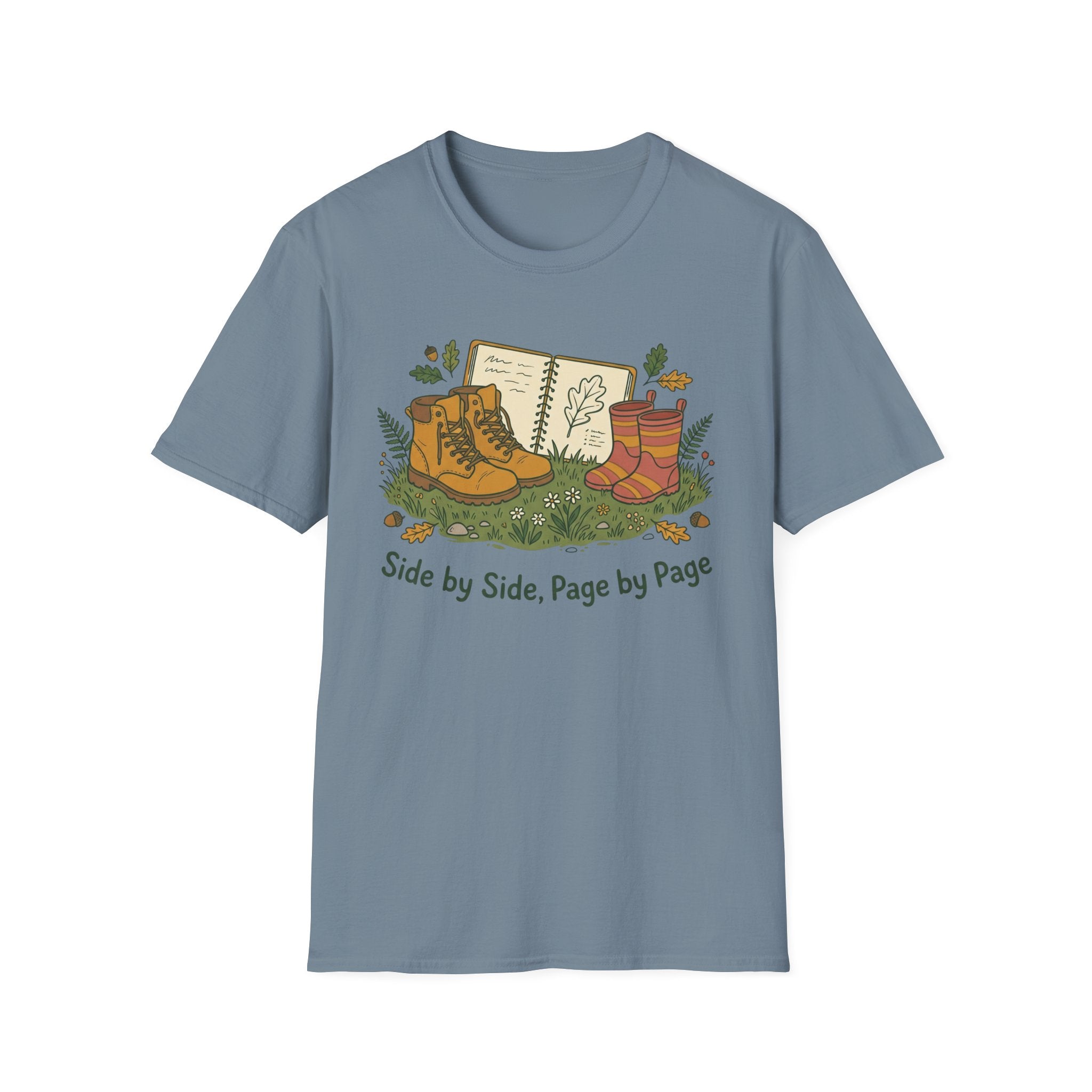 Side By Side homeschool mom graphic t-shirt with a warm homeschool-inspired graphic with thoughtful lettering