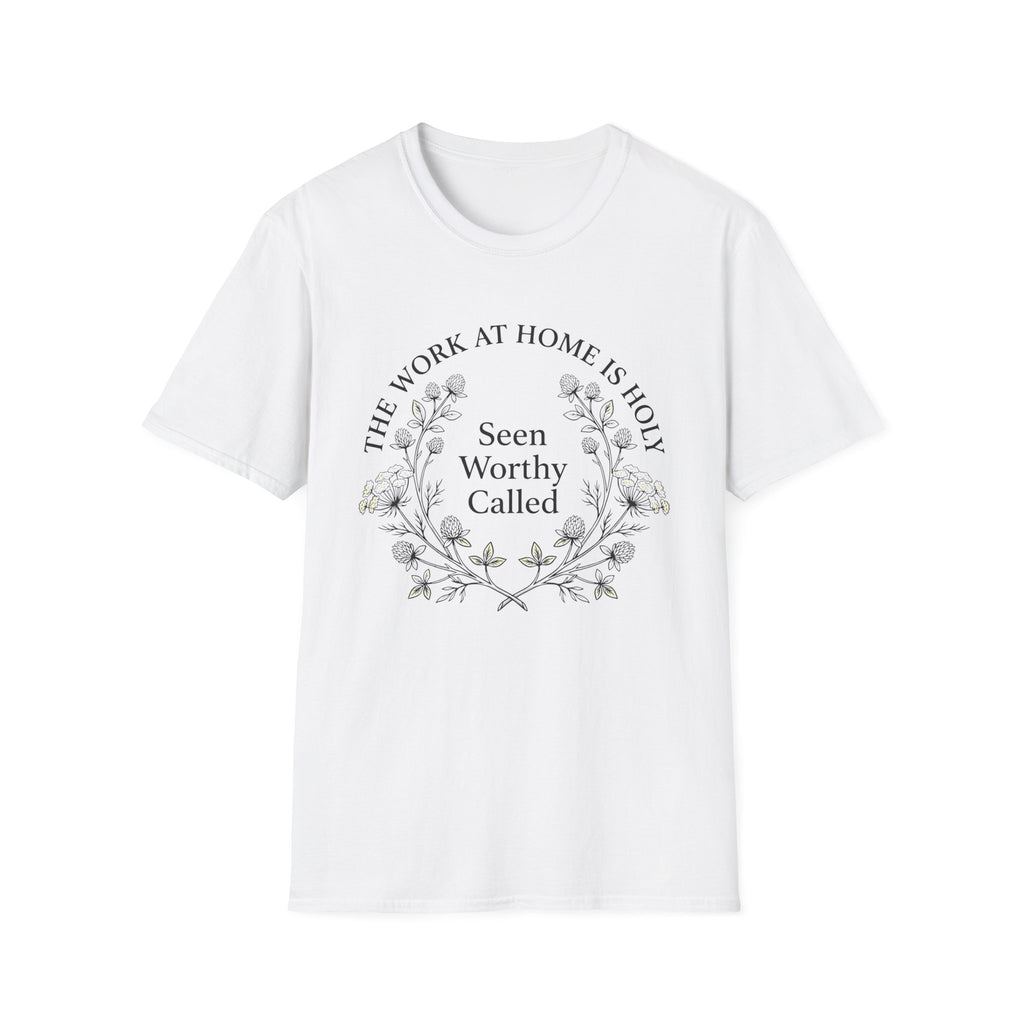 Seen Worthy Called homeschool mom graphic t-shirt with a warm homeschool-inspired graphic with thoughtful lettering