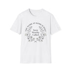 Seen Worthy Called homeschool mom graphic t-shirt with a warm homeschool-inspired graphic with thoughtful lettering