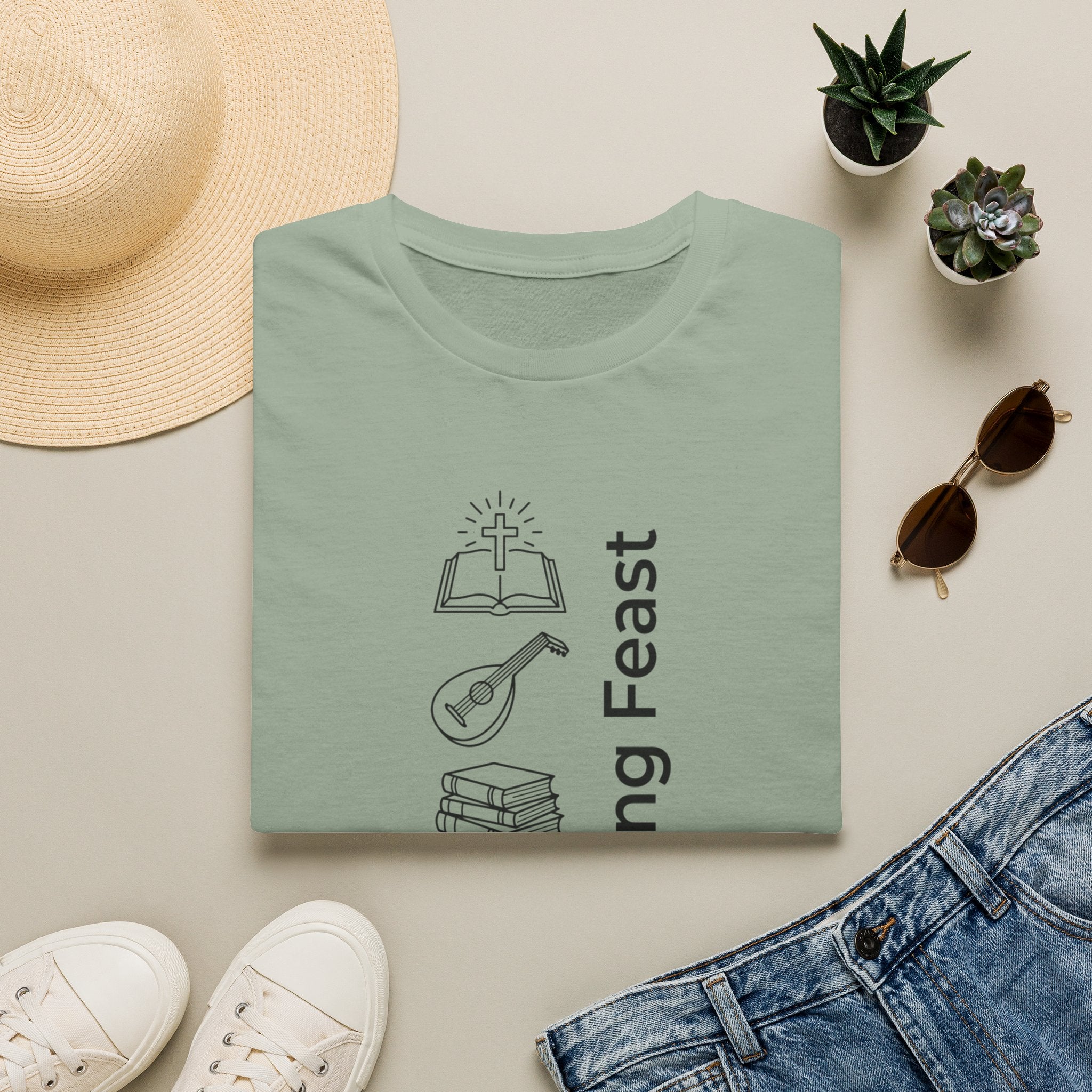 The Living Feast homeschool mom graphic t-shirt with a warm homeschool-inspired graphic with thoughtful lettering