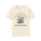 Stay At Home Mama homeschool mom graphic t-shirt with a warm homeschool-inspired graphic with thoughtful lettering