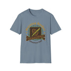 Morning Basket Adventure Club homeschool mom graphic t-shirt with a cozy morning basket-inspired design with books, gentle details, and home learning charm