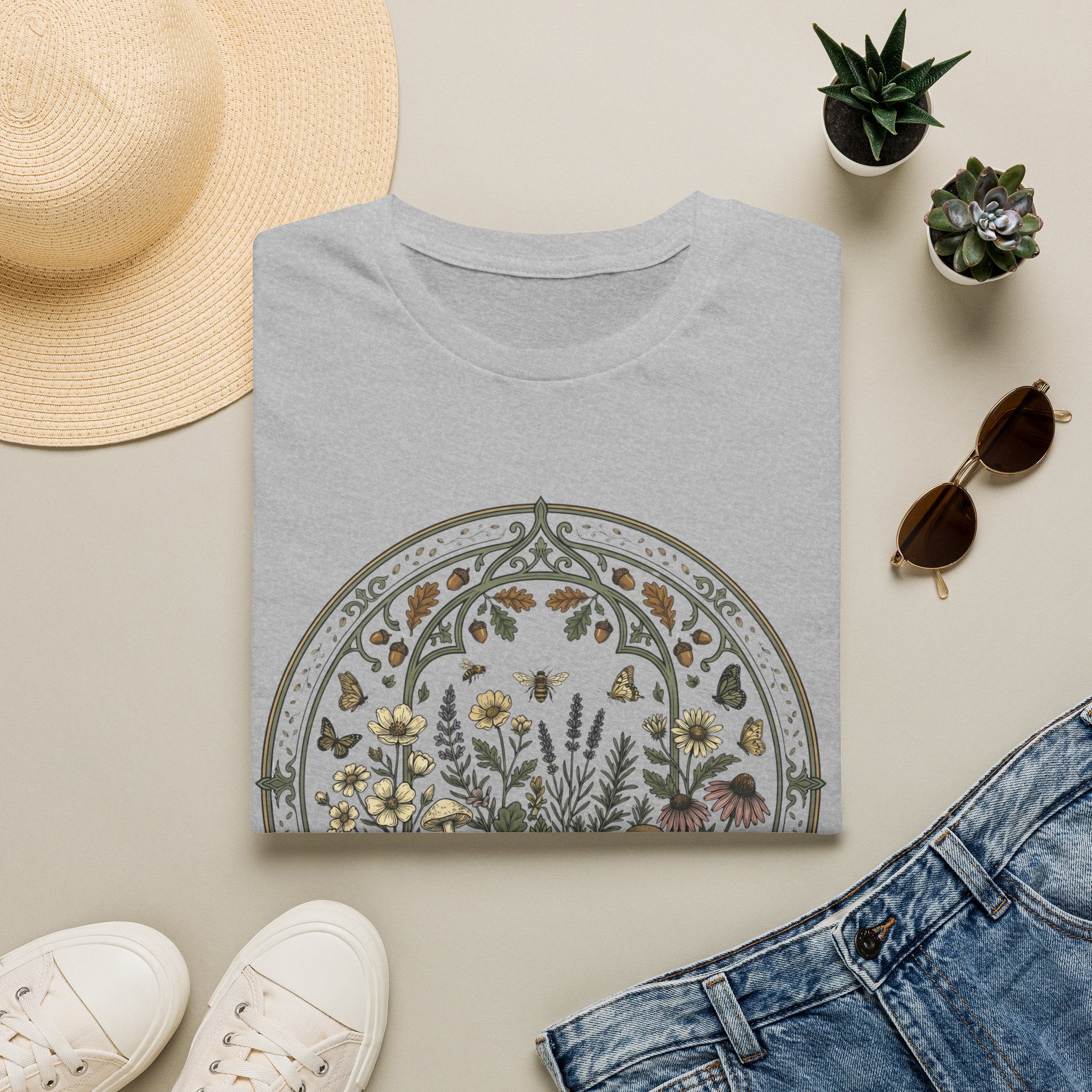 Small Habits Beautiful Lives homeschool mom graphic t-shirt with a warm homeschool-inspired graphic with thoughtful lettering