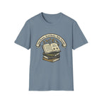 Sing Hymns, Read Books, Walk Outside homeschool mom graphic t-shirt with a faith-filled homeschool design with gentle lettering and classic illustrative details
