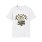 Sing Hymns, Read Books, Walk Outside homeschool mom graphic t-shirt with a faith-filled homeschool design with gentle lettering and classic illustrative details