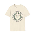 Nurturing Mind & Soul homeschool mom graphic t-shirt with a warm homeschool-inspired graphic with thoughtful lettering