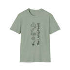 The Living Feast homeschool mom graphic t-shirt with a warm homeschool-inspired graphic with thoughtful lettering