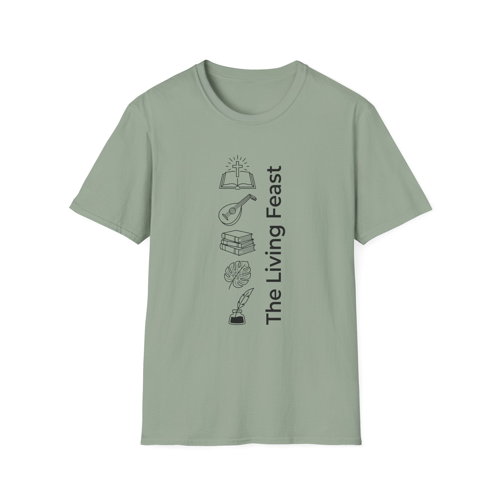 The Living Feast homeschool mom graphic t-shirt with a warm homeschool-inspired graphic with thoughtful lettering