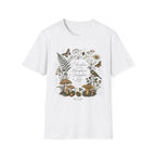 Education Is An Atmosphere homeschool mom graphic t-shirt with a Charlotte Mason-inspired design with books, nature details, and vintage homeschool charm