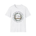 Nurturing Mind & Soul homeschool mom graphic t-shirt with a warm homeschool-inspired graphic with thoughtful lettering
